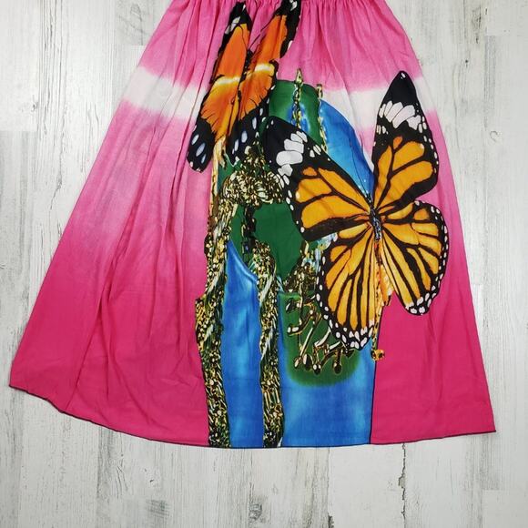 NWT Si Rou Smocked Pink Ombre Butterfly Mini Sundress Women's Size Medium - Picture 4 of 8